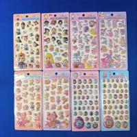 Pegatinas Decorativas de Epoxi Holográficas Transparentes, Adornos para Cuadernos con Burbujas 3D en Relieve de Animales del Bosque de Dibujos Animados