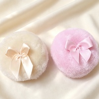Éponge de maquillage ronde en coton coloré, épaisse et douce, pour le visage et le corps, vente en gros d'usine