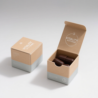 Customized Product Small Box , Plain White Cardboard Paper Box for Medicine Supplement Bottle Packaging