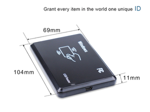 Lector portátil de escritorio Rice <span class=keywords><strong>Micro</strong></span> 13,56 MHz <span class=keywords><strong>RFID</strong></span> HF NFC 15693 con fuente de alimentación de interfaz <span class=keywords><strong>USB</strong></span> - Product Image 2