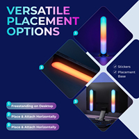 Barras de Luz LED Inteligentes Ambientales, Regulables, Multicolor, de Plástico, Columna de Luz Ambiental Inteligente, Barra de Luz de Fondo para Pantalla, para Configuración de Juegos en Casa