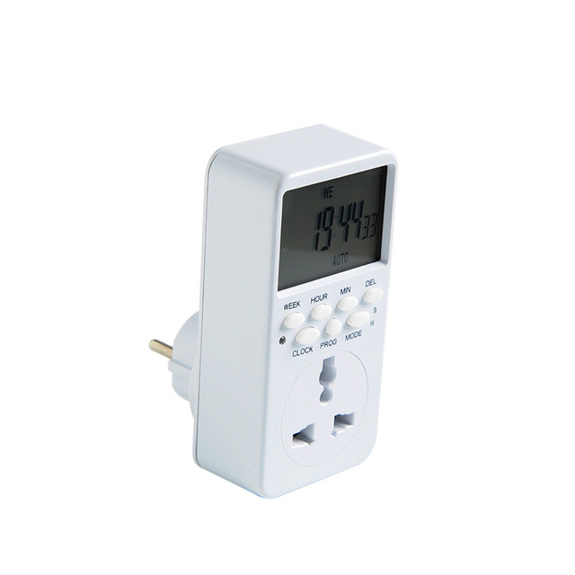 Electronic Digital Timer Switch Multi-function Plug Kitchen Timer Outlet  7 Day 12/24 Hour Programmable Timing Socket