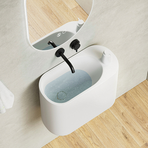 Lavabos Suspendidos al por Mayor, Lavabos de Cerámica Montados en la Pared, Lavabos Pequeños para Baño Montados en la Pared - Product Image 1