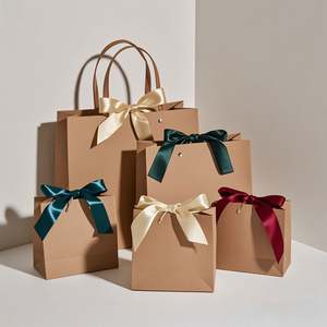 ถุงกระดาษพิมพ์โลโก้ตามสั่ง เป็นมิตรกับสิ่งแวดล้อม ขายส่ง ถุงกระดาษคราฟท์คุณภาพสูง พิมพ์โลโก้ของคุณเองได้ - Product Image 3