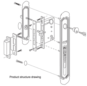 Lỗ Mộng Khóa Cửa Xử Lý Lever Khóa Cổng Lớn/Cửa Trước Khóa - Product Image 2