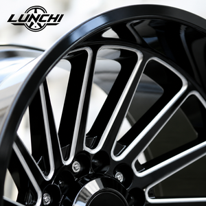 ล้ออัลลอยด์แบบดิสลึกสำหรับออฟโรด ขนาด 24x14 22x12 20x12 สีดำเงา ขอบกัดลาย 8x165.1 6x139.7 สำหรับรถบรรทุก 4x4 สำหรับรถจี๊ป สำหรับรถดอดจ์ ขายส่ง - Product Image 4