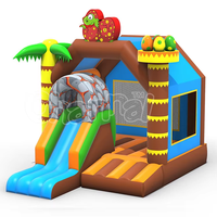 Maison gonflable de rebond de squelette de pirate de matériel de PVC commercial avec la glissière pour le château de saut d'enfants petite maison gonflable de rebond