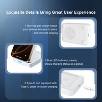 Support de charge rapide sans fil portable 15W 3 en 1 pour écouteurs, montre connectée et téléphone portable, chargeur sans fil magnétique