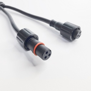 3线防水连接器，用于室内/室外发光二极管条形灯的公母M12 M14插头延长线 - Product Image 3
