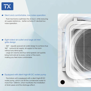 TX 4 Ton 48000 <span class=keywords><strong>Btu</strong></span> 5 Ton <span class=keywords><strong>60000</strong></span> <span class=keywords><strong>Btu</strong></span> 220V 50Hz R32 <span class=keywords><strong>Cassette</strong></span> Aire acondicionado para oficina Tienda Fábrica Sala de reuniones Hotel - Product Image 6