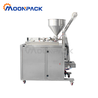 Machine d'emballage verticale Moonpack MP-VFFS-P 200 pour sachets de dentifrice, après-shampoing, pâte à tartiner au chocolat, machine d'emballage à 3 côtés