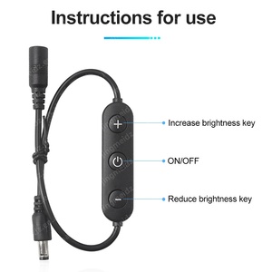 공장 미니 3Key DC 스위치 끄기 밝기 <span class=keywords><strong>LED</strong></span> 조광기 단색 <span class=keywords><strong>LED</strong></span> 조명 - Product Image 3