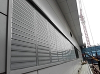 Volets de fenêtre horizontaux motorisés en aluminium à lames réglables, modernes, écologiques et durables pour l'extérieur