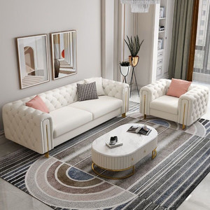 Ensemble de canapés modernes en cuir de luxe <span class=keywords><strong>pour</strong></span> salon, design italien - Product Image 2