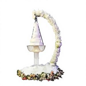 Nuevo Soporte para Pastel Colgante Moderno y Sencillo para Bodas y Fiestas con Fondo de Arco Metálico Desmontable - Product Image 1