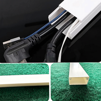 Goulotte de câblage en PVC solide, chemin de câbles blanc, canal de protection pour câblage électrique