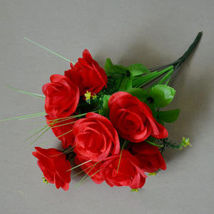 Sevenstar-flores artificiales coloridas para el <span class=keywords><strong>cementerio</strong></span>, rosas artificiales, <span class=keywords><strong>arreglo</strong></span> de flores funerarias - Product Image 1