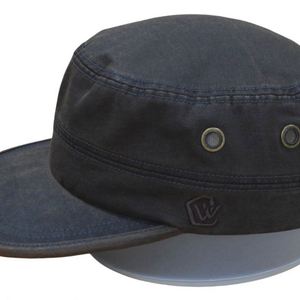 Gorras de lona encerada con revestimiento de PU personalizadas, estilo retro vintage, tipo cadete, de copa plana, para negocios, deportivas, para actividades al aire libre, resistentes, de sarga encerada, étnicas, comunes - Product Image 2