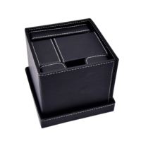 Organizador de Escritorio de Cuero PU para Oficina, Hogar, Herramientas, Documentos, Archivos, Juego de Cajas Personalizadas