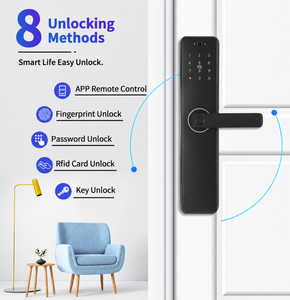 Serrure électronique de sécurité résidentielle, serrure de porte intelligente, cerradura inteligente para puerta digital, serrure de porte intelligente Tuya avec caméra - Product Image 2