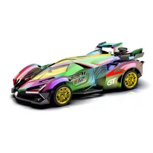 Voiture RC Mini 4x4 SJY-Q219 avec lumières éblouissantes, vitesse rapide, câble USB - Véhicule télécommandé pour enfants, simulation, fréquence 2.4G, fonction pulvérisation - Product Image 1