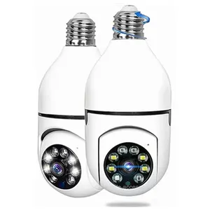 Caméra de Surveillance <span class=keywords><strong>WiFi</strong></span> Ampoule E27 Vision Nocturne, Caméra Domestique Sans Fil 2 Mégapixels, Caméra de Sécurité Vidéo CCTV IP Moniteur - Product Image 1