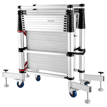 Folding Mobile Platform Scaffolding Ladder with Wheels Popular Type Safety Telescopic Aluminium Combination Ladders