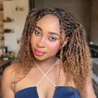Meilleure vente QVR haute qualité brésilien Remy Afro crépus en vrac cheveux vierges bouclés ruban pour Dreadlocks tresses point culminant