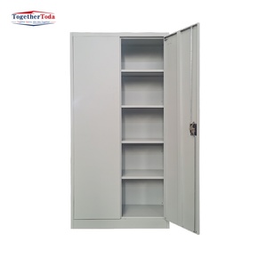 Armoire de classement en acier verrouillable à 5 niveaux et 2 portes, durable, moderne et abordable, idéale pour la famille, le bureau, l'école et l'hôpital. - Product Image 2