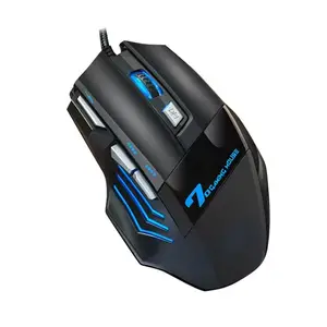 Mouse Wholesale Cross-Border G6 Wired Gaming Mouse 7-Key Colorful Breathing Luminous Chicken Pressure Gun E-Sports Mouse