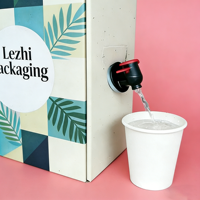 Conteneur à café chaud personnalisé pour restaurant, 1l 3l 5l, boîte à emporter en carton kraft pour café, boîte de transport de boissons pour café