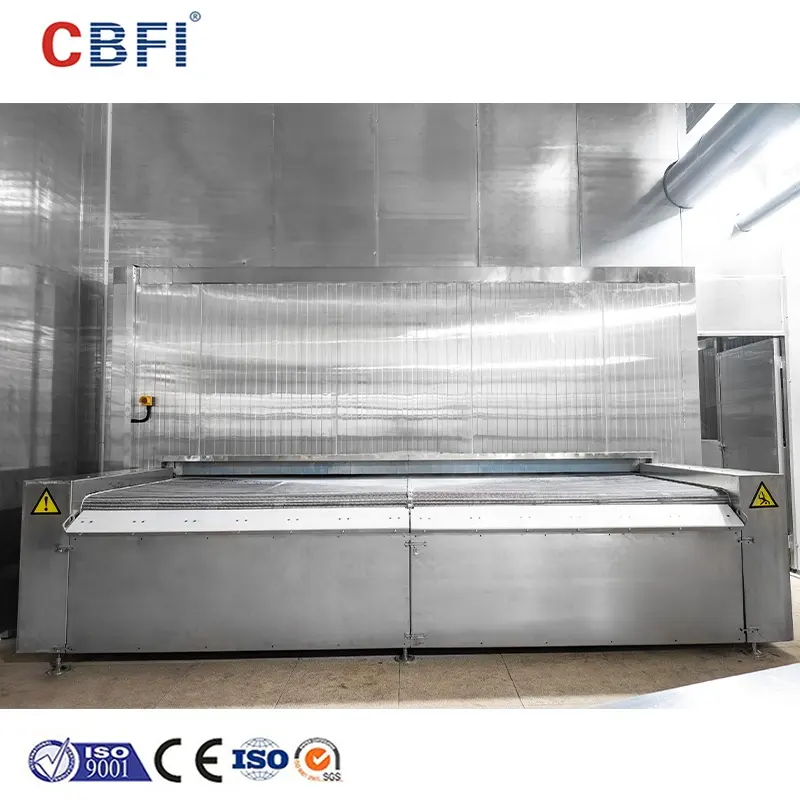 Factory Customized Quick IQF Blast Tunnel Freezer for Shrimp/Seafood/Meat/Fruit/Vegetable