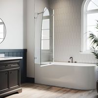 Charnière sans cadre porte salle de bain clair panneau de verre trempé baignoire douche porte enceinte bain douche écran