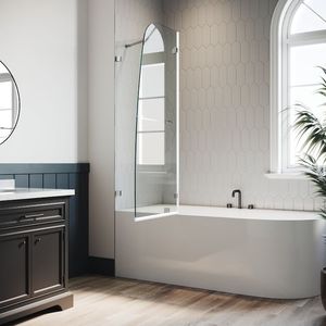 Charnière sans cadre porte salle de bain clair panneau de verre trempé <span class=keywords><strong>baignoire</strong></span> douche porte enceinte bain douche écran - Product Image 2