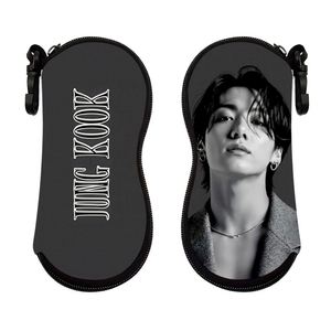 Étui pliable en tissu scuba personnalisé avec fermeture éclair pour Kpop Idols V JUNGKOOK, motif sur mesure, boîte de rangement portable - Product Image 1