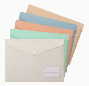 Carpeta de Plástico Transparente A4 con Cierre a Presión, Impermeable, para Oficina y Escuela - Product Image 1