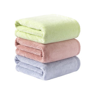 ผ้าเช็ดตัวขนแกะปะการัง 70x140 ซม. หนา สีพื้น ไม่เป็นขุย ซึมซับได้ดี สำหรับใช้ในบ้าน - Product Image 4