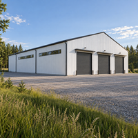 Entrepôt préfabriqué en structure métallique, bardage isolé, atelier métallique résistant aux intempéries, garage, hangar, bâtiment de stockage