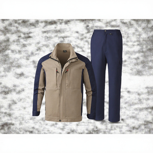Conjunto de Ropa de Trabajo para Hombre, Primavera-Otoño, Algodón Twill Transpirable, Resistente al Desgaste, para Obras de Construcción, Protección Laboral, Eléctrico - Product Image 3