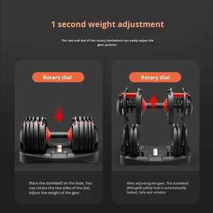 Haltères réglables CZFIT Quick Smart 24 kg/52,5 lb pour entraînement musculaire, haltères de gym avec poignée antidérapante pour l'entraînement - Product Image 2