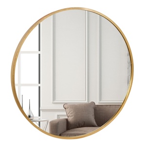 Wholesales Round Mirror Customized Durable True Images Wall Mirror Decoration <b>Frame</b> Round Mirror Be Used in Home Decor Bedroom - Product Image 4