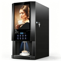Commerciële automatische espresso koffiemachine, warme en koude drankenautomaat, drie smaken koffie, verstelbaar kopvolume