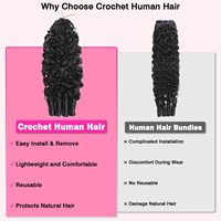 Extensions de cheveux humains Remy vierges bouclés birmanes, double tirage, sans nœuds, pré-séparées, réutilisables, micro-liens, couleur noir naturel