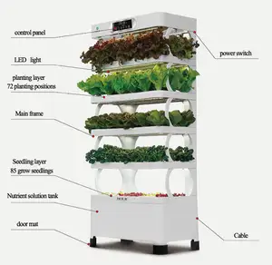 Proveedor de sistema hidropónico de torre vertical Led para jardines domésticos inteligentes interiores de sincronización automática de fabricación