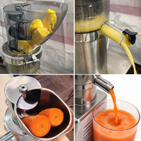 Groente- en fruitpers, sinaasappelpers, commerciële multifunctionele sapmachine, grote opening, koude pers, kauwende elektrische slowjuicer met langzame motor