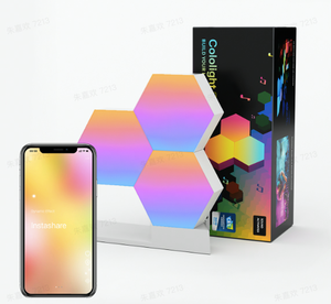 <span class=keywords><strong>Cololight</strong></span> Hexagon LED-Wandleuchte für Raumdekoration Sprachgesteuertes Nachtlicht - Product Image 5