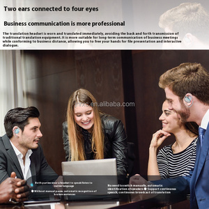 Penerjemah perjalanan pintar kompatibel WiFi earbud interpretasi Online bersamaan untuk konferensi multi-bahasa Android BT - Product Image 4