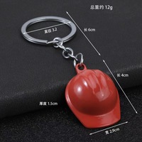 Fournisseur d'usine Logo personnalisé promotionnel plastique 3D Mini construction casque de sécurité casque ouvre-bouteille porte-clés