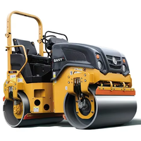 Rouleau compresseur tandem SANY de 3 tonnes avec vibration haute fréquence de 67 Hz pour le compactage de l'asphalte