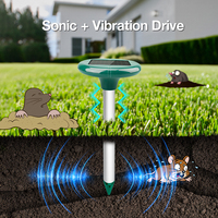 OEM Support Extérieur Jardin Étanche À Énergie Solaire Ultrasonique Ravageur Rongeur Serpent Ultrasonique Répulsif Taupe Répulsif